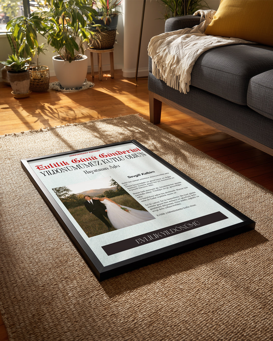 Yıldönümü Gazete Manşet Tasarımlı Poster Tablosu