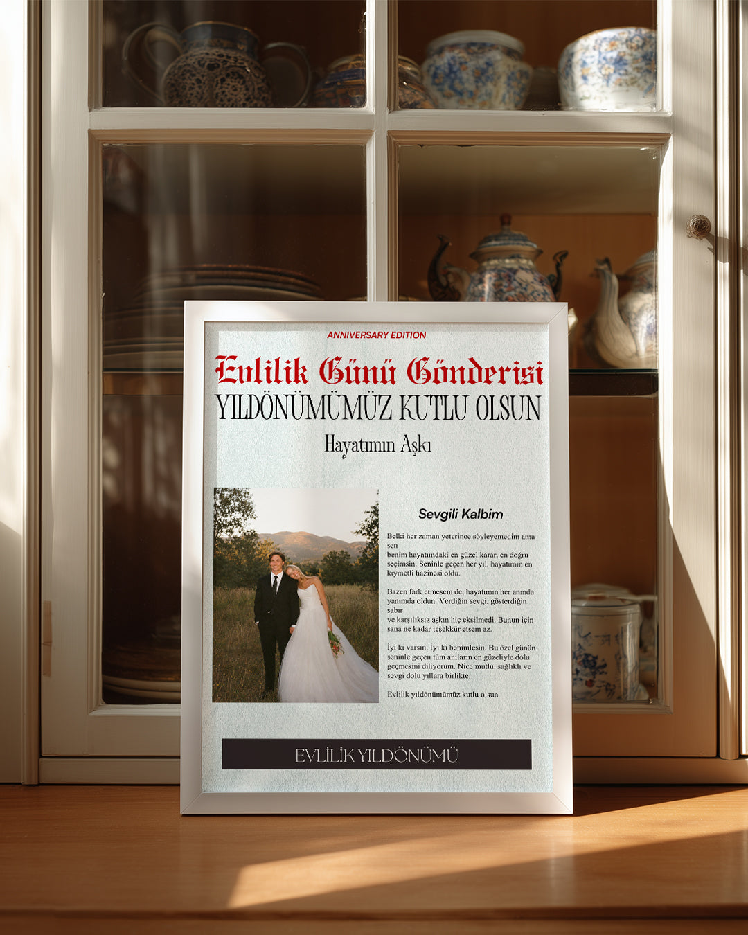 Yıldönümü Gazete Manşet Tasarımlı Poster Tablosu