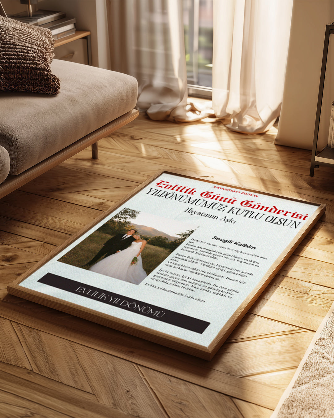 Yıldönümü Gazete Manşet Tasarımlı Poster Tablosu