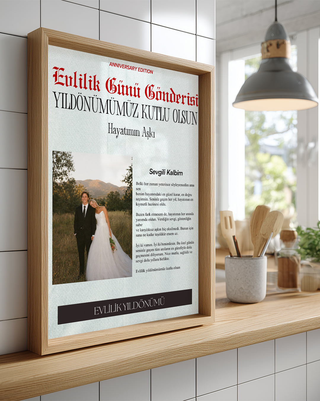 Yıldönümü Gazete Manşet Tasarımlı Poster Tablosu