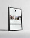 Fotoğraflı Best Daddy Ever Kolaj Poster Tablosu Poster Tablosu