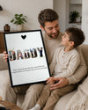 Fotoğraflı Best Daddy Ever Kolaj Poster Tablosu Poster Tablosu