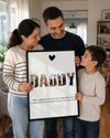 Fotoğraflı Best Daddy Ever Kolaj Poster Tablosu Poster Tablosu