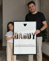 Fotoğraflı Best Daddy Ever Kolaj Poster Tablosu Poster Tablosu