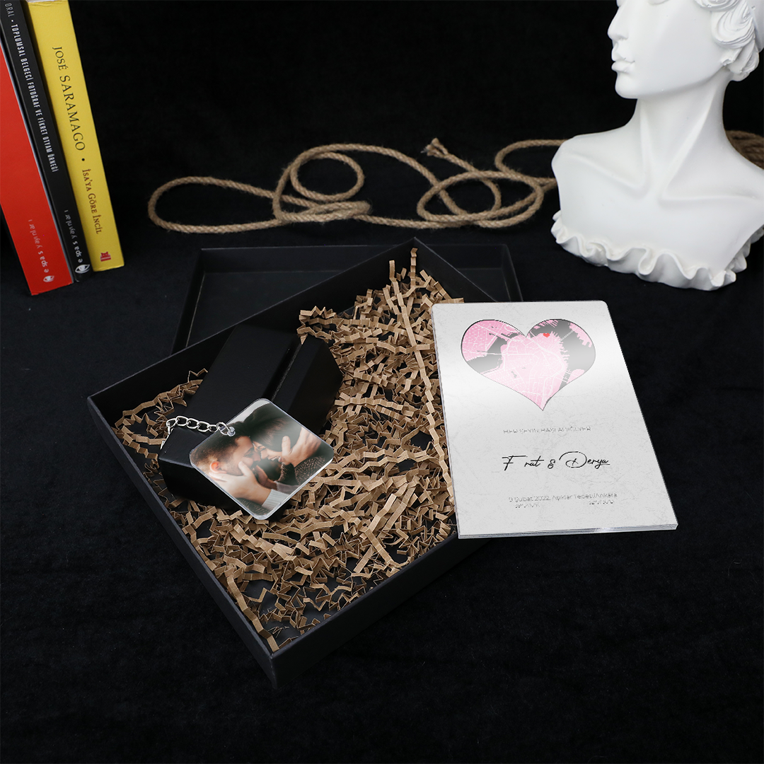 The Place Where I First Met (Heart) Plexiglass Concept Box