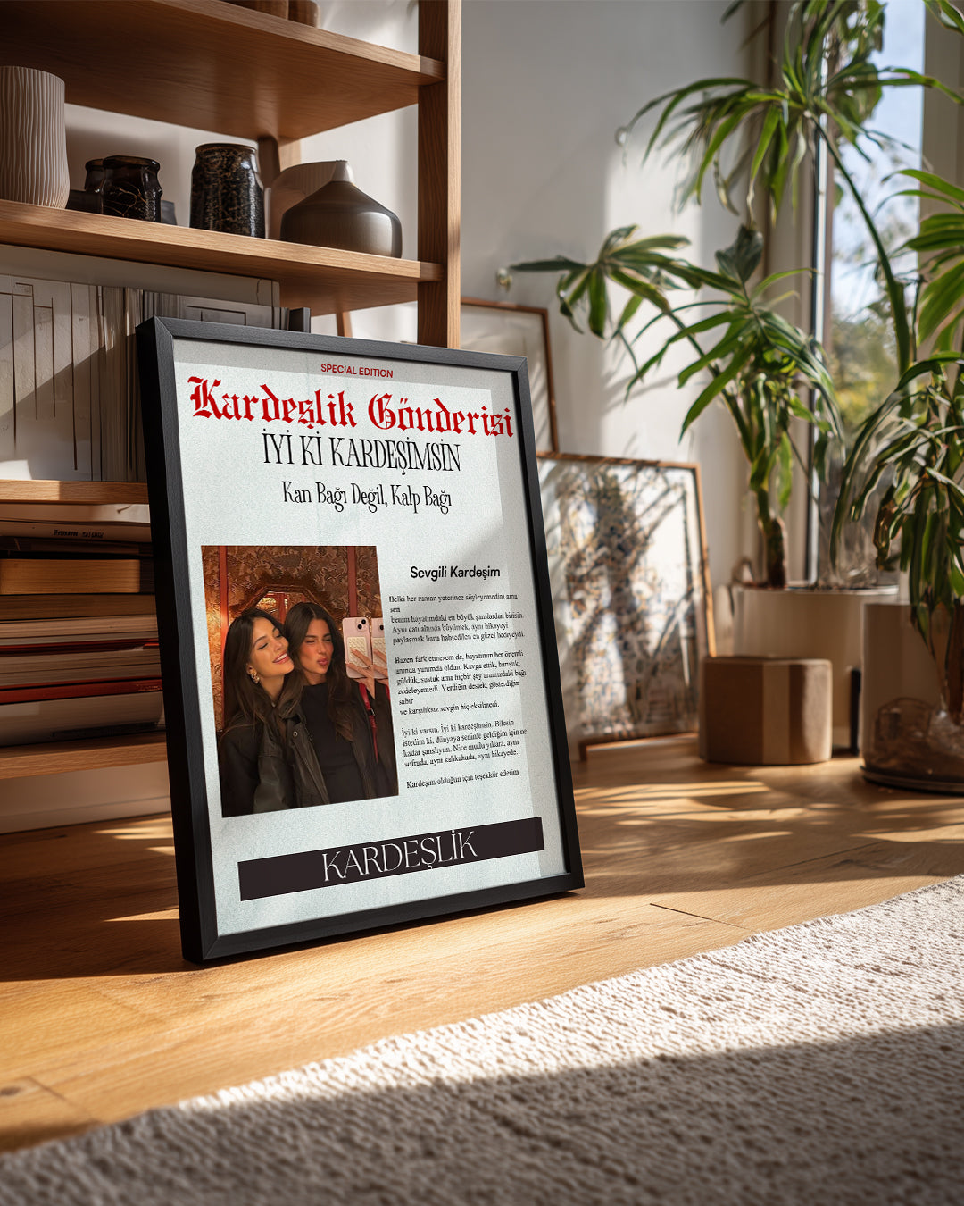 Kardeşlik Gönderisi Gazete Manşet Tasarımlı Poster Tablosu
