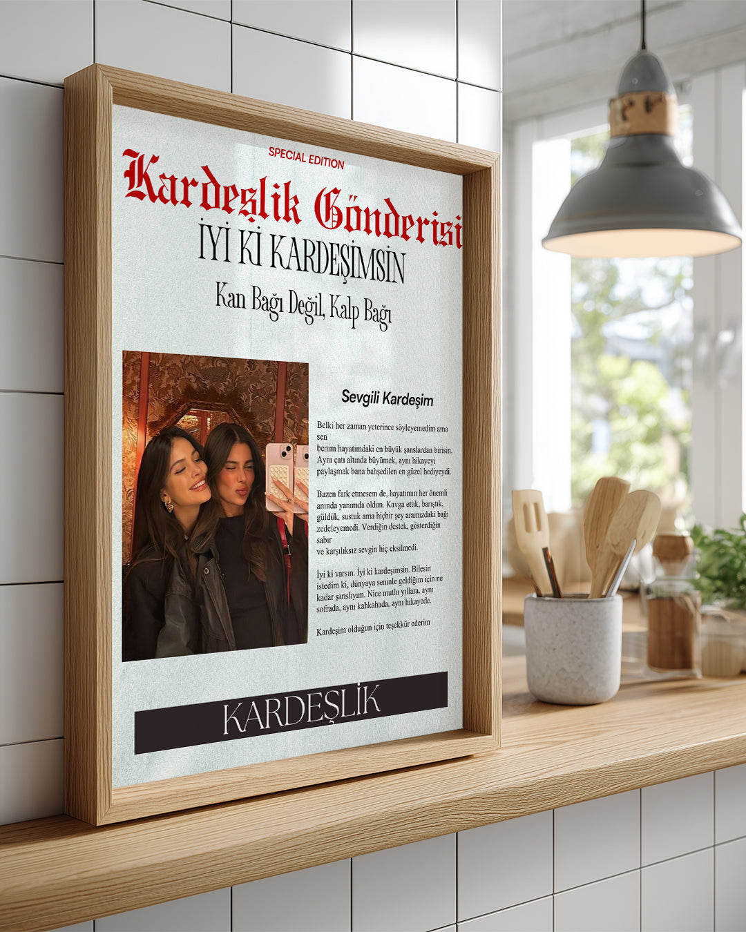 Kardeşlik Gönderisi Gazete Manşet Tasarımlı Poster Tablosu
