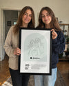 Annelere Özel Line Art Çizim Poster Tablosu