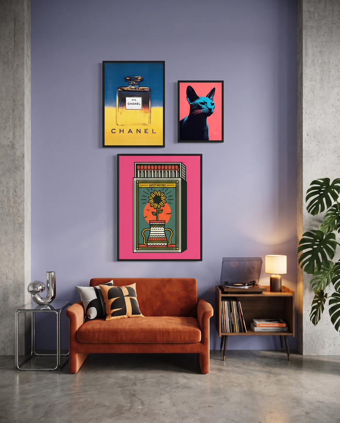 Pop Art 3'lü Poster Tablo Seti