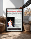 Sevgililer Günü Gazete Manşet Tasarımlı Poster Tablosu