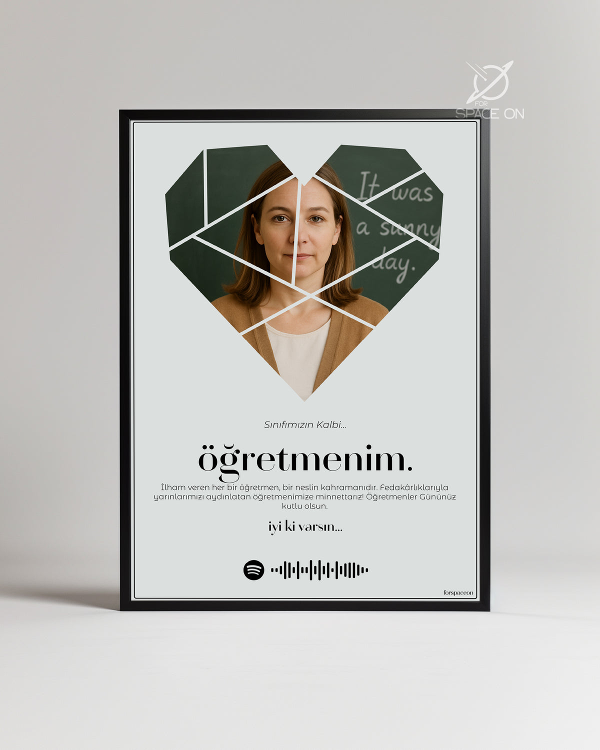 Öğretmenlere Özel 1-9 Fotoğraflı Kolaj Poster Tablo