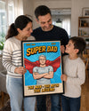Babama Özel Süper Kahraman Çizgi Roman Portre Poster Tablosu