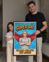 Babama Özel Süper Kahraman Çizgi Roman Portre Poster Tablosu